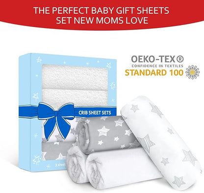 Crib Sheets & Waterproof Crib Mattress Protector - Image 4