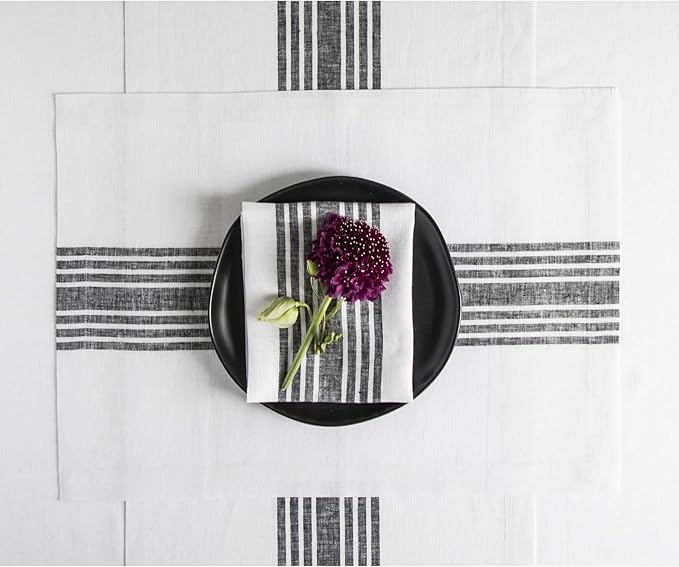Solino Home Stripe Linen Table Runner 108 Inches Long - Image 9