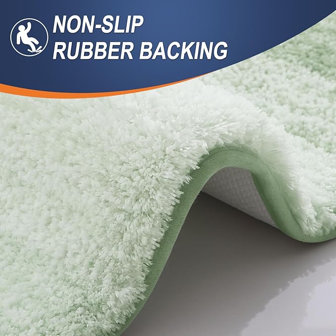 OLANLY Bathroom Runner Rugs 59x20, Extra Soft Absorbent Microfiber Bath Rugs - Image 4