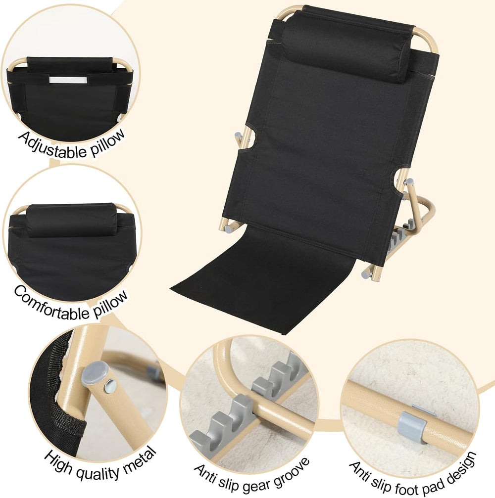 Menkxi Lifting Bed Backrest Portable Folding Adjustable Sit up Back Rest Mult...