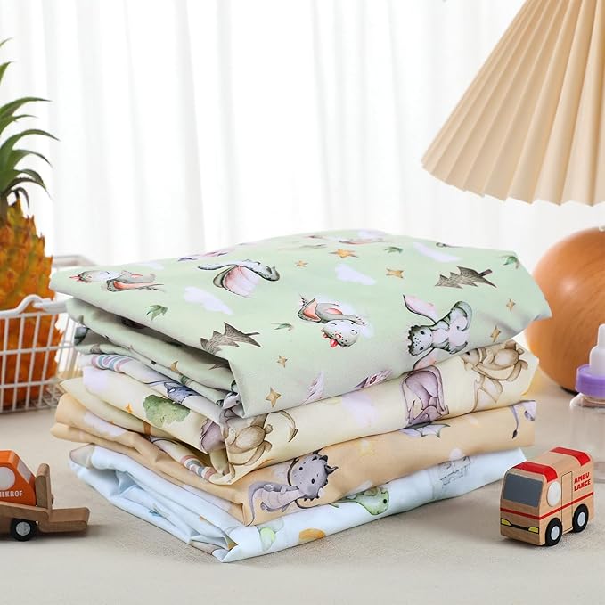 VitalCozy 4 Pcs Watercolor Dragon Bassinet Sheets 32 x 16 x 3 Inches Dragon - Image 7
