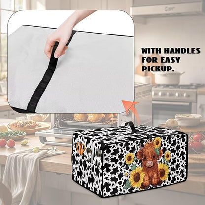 Microwave Oven Cover with Storage Pockets Waterproof Toaster Oven Dust Cover - Image 5