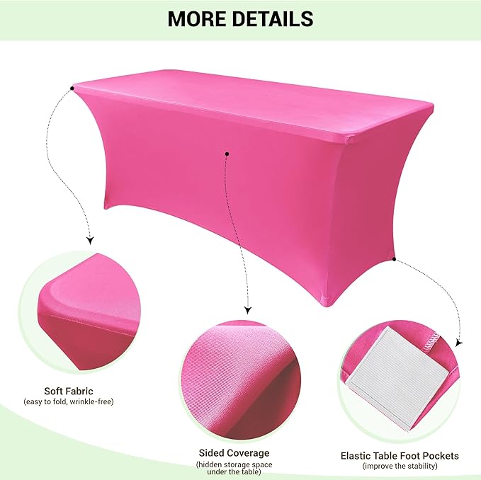 Obstal 6ft Stretch Spandex Table Cover - Image 3