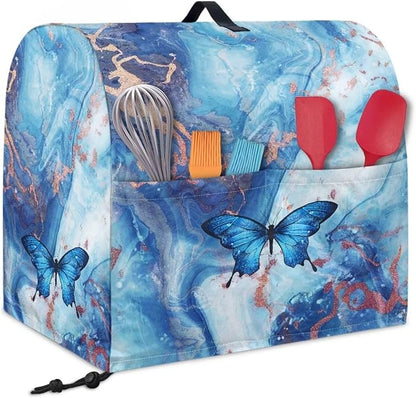 Blue Marble and Butterfly Mixer Covers Stand Mixer Dustproof Cover Compatible - Image 2