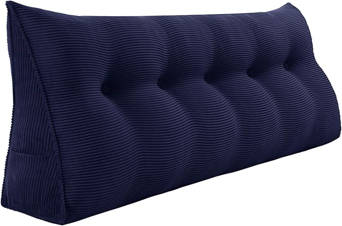 WOWMAX Wedge Pillow Headboard Queen Triangular Headboard Pillow Queen Bed Wedge by WOWMAX