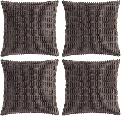 Fancy Homi 4 Packs Boho Dark Brown Decorative Throw Pillow Covers 26x26 Inch by Fancy+Homi