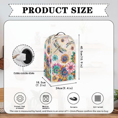 Boho Mandala Floral Blender Cover Washable Kitchen Toaster Cover Dragonfly - Image 4
