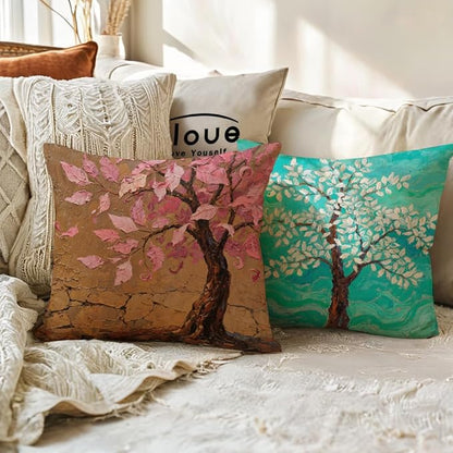 Decorative Throw Pillow Case Oil Painting Square Home Decorative Cushion Cover - Image 5