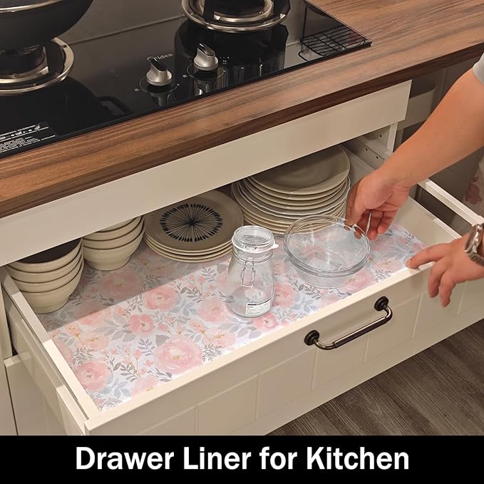 Peony Shelf and Drawer Liner for Kitchen, Non-Adhesive and Strong Non-Slip - Image 3