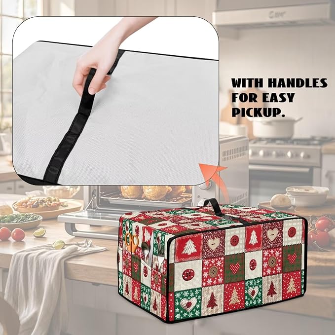 Christmas Holiday Decor Toaster Oven Cover Countertop Convection Oven Cover - Image 4