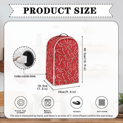 Christmas Teal Blender Cover for Kitchen Countertop Xmas Small Appliance Dust - Image 5