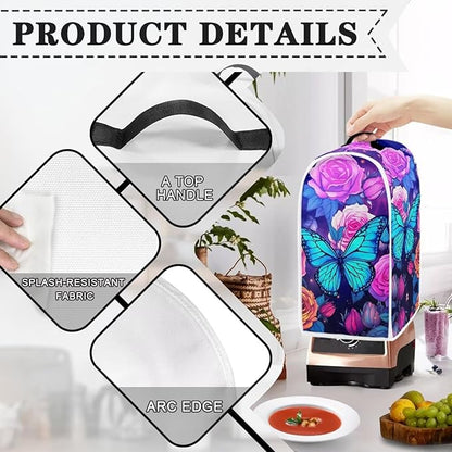 Rose Butterfly Kitchen Blender Dust Cover Anti Fingerprint Polyester Food - Image 3
