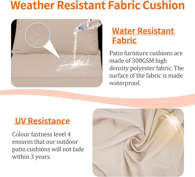 Outdoor Seat Cushions for Patio Furniture, Outdoor Chair Cushion - Image 4