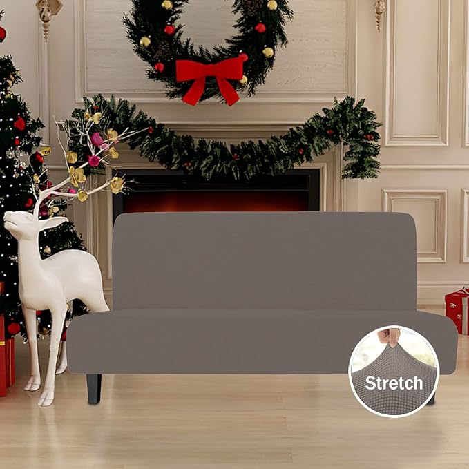 Easy-Going Stretch Futon Slipcover Armless Futon Bed Cover Furniture Protector - Image 2