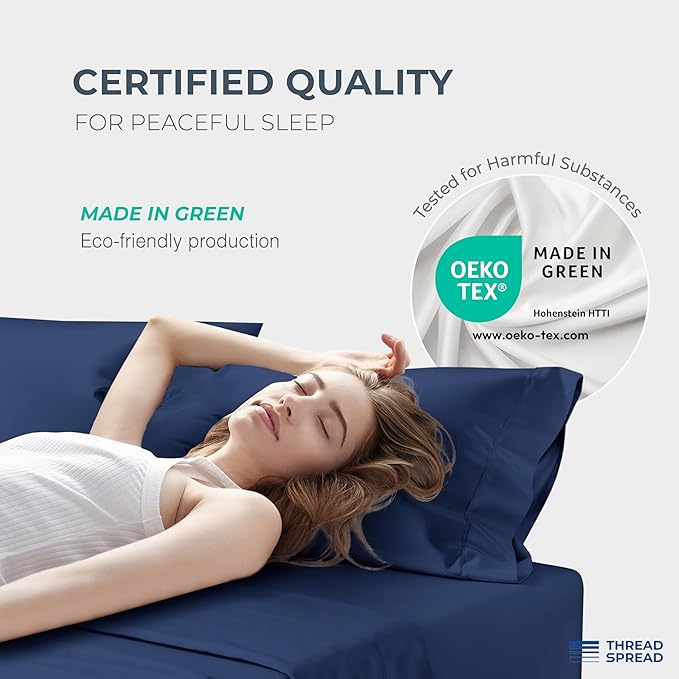 THREAD SPREAD 100% Egyptian Cotton California King Size Sheets - Image 6