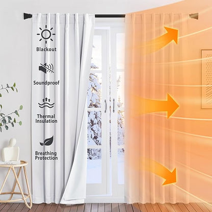 NICETOWN Lower PM2.5 Particles, Full Shading Back Tab Curtains, Super by NICETOWN