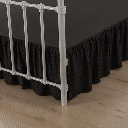Tufted Dot Bed Skirt Full Size Ruffled Bed Skirt by TSUTOMI
