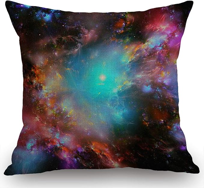 Swono Galaxy Rustic Farmhouse Style Decorative Throw Pillow Cover Cushion Case by Swono