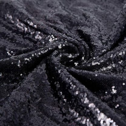 JYFLZQ Black Sequin Backdrop Curtains 7ft x 7ft 1 Panel Halloween Backdrop Glitter Photo Booth Backdrops Sparkly Photography Background Drapes for Graduation Birthday Parties