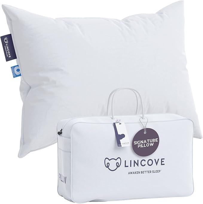 Lincove Signature 100% Natural Canadian White Down Pillow by Lincove