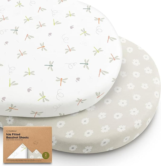 2-Pack Baby Bassinet Sheets Girl, Boy by KeaBabies