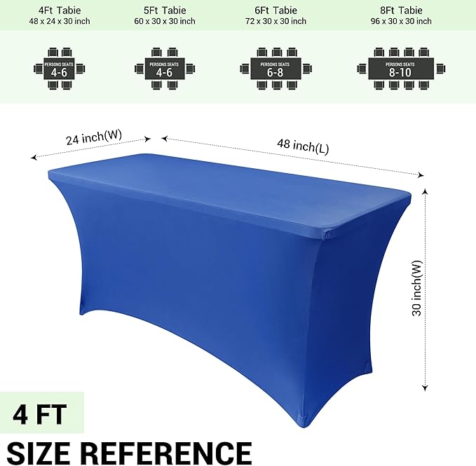 Obstal 4Ft Stretch Spandex Table Cover - Image 4