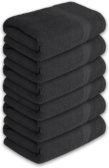 bath towels pack of 6 – 24" x, front angle view