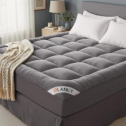 OLANLY Full Mattress Topper – Viscose Made from Bamboo, Cooling Soft Full by OLANLY