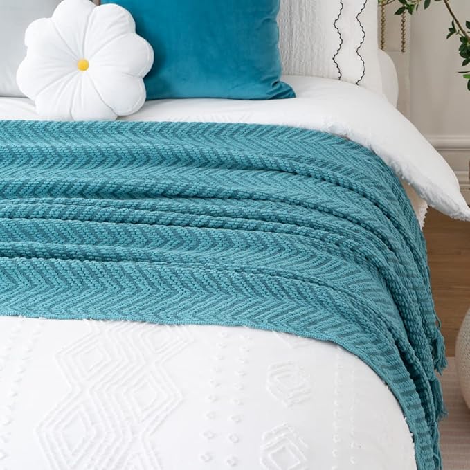 BATTILO HOME Teal Throw Blanket - Image 7