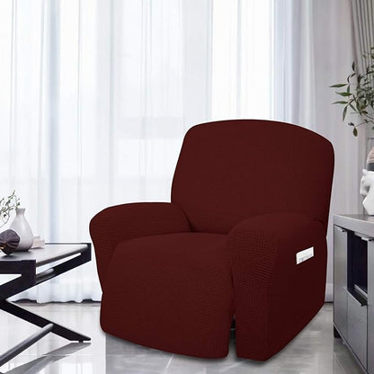 Easy-Going 4 Pieces Oversized Recliner Stretch Sofa Slipcover Sofa Cover - Image 2