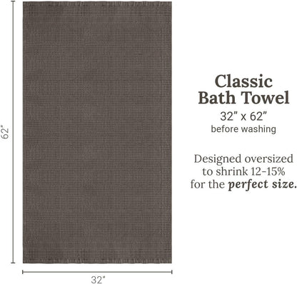gilden tree waffle towels for bathroom, 100% cotton, front angle view