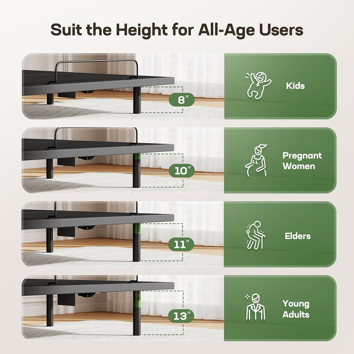 marsail ms01-1 queen adjustable bed base with massage, package contents