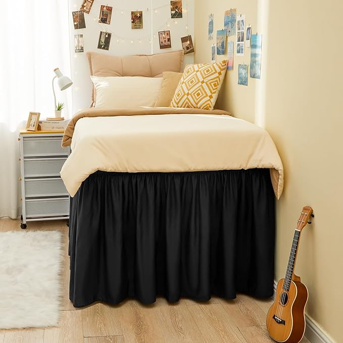 RIMELA Dorm Bed Skirt Twin XL 36 Inch Drop - Image 9