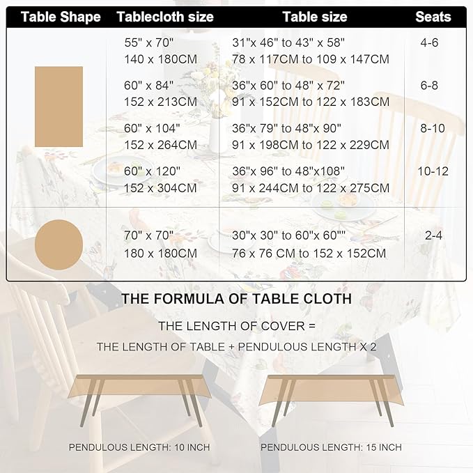 Christmas Gingerbread Tablecloth Waterproof, Washable Table Cover - Image 6