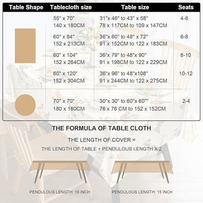 Christmas Gingerbread Tablecloth Waterproof, Washable Table Cover - Image 6