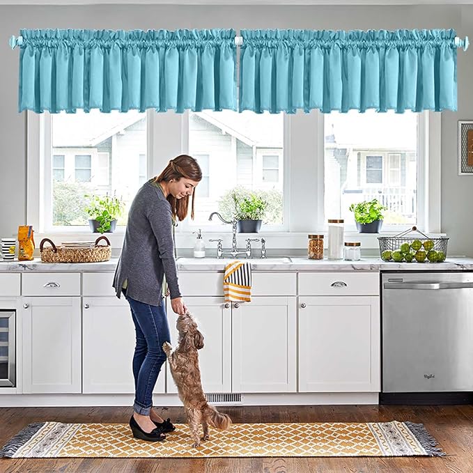 Window Blackout Valances for Bedroom Room Darkening Rod Pocket Valances for by HighQualityCurtains