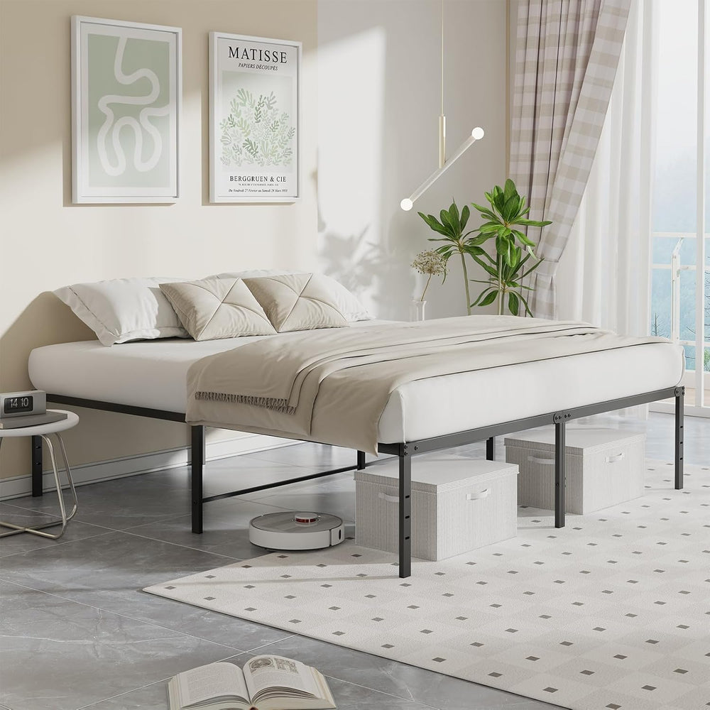 DUMOS Full Bed Frames, 16 Inch Height Metal Platform Bed Frame