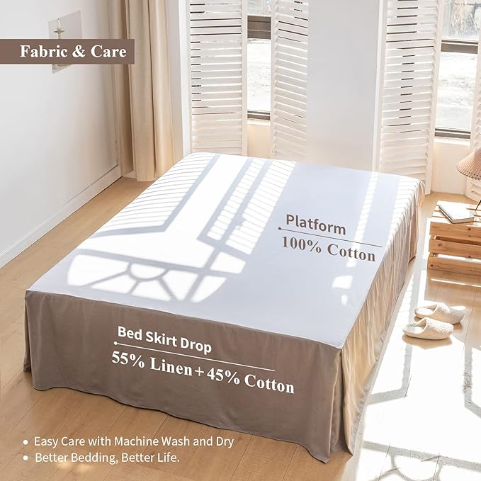 BISELINA French Linen Bed Skirt - Image 3