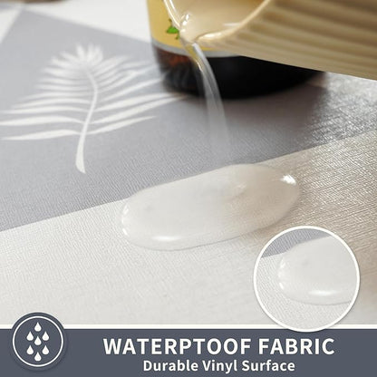 Rectangle Table Cloth, 100% Waterproof Tablecloth Oil Proof Spill Proof Vinyl - Image 2