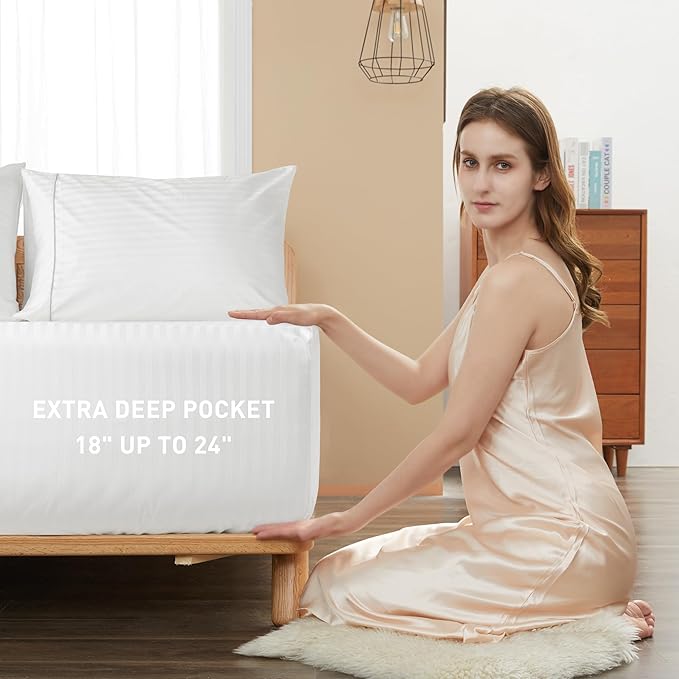 Sunflower Queen Fitted Sheet, 1-Piece Extra Deep Pocket Fitted Bottom Sheet 22" - Image 2