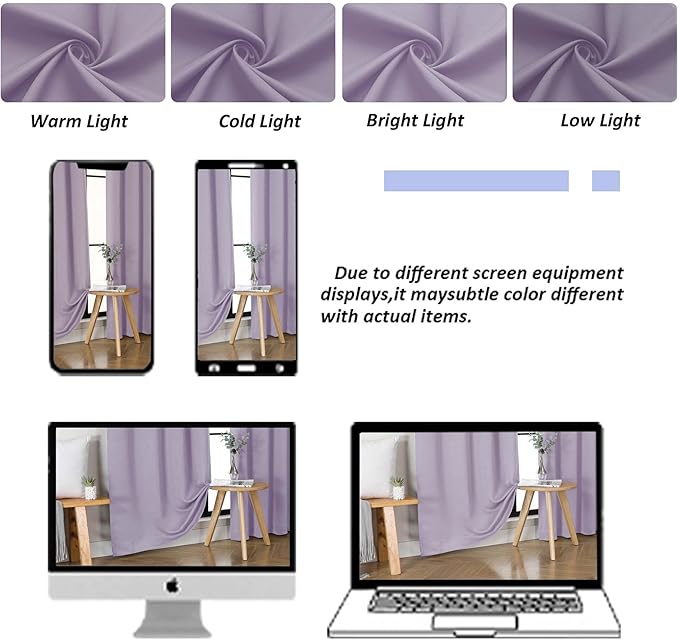 Gwine 24 Inch Length Kitchen Curtains Sets, Light Filtering Half Window Short - Image 7