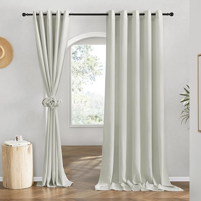NICETOWN Flax Gray Linen Curtains by NICETOWN