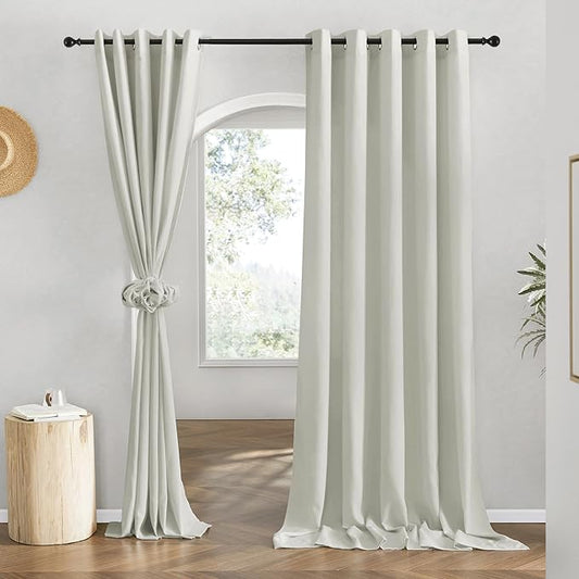 NICETOWN Flax Gray Linen Curtains by NICETOWN