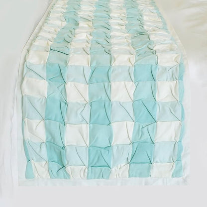 The HomeCentric King/Queen/Twin Aqua Decorative Bed Runner King 90"x18" Bed - Image 5