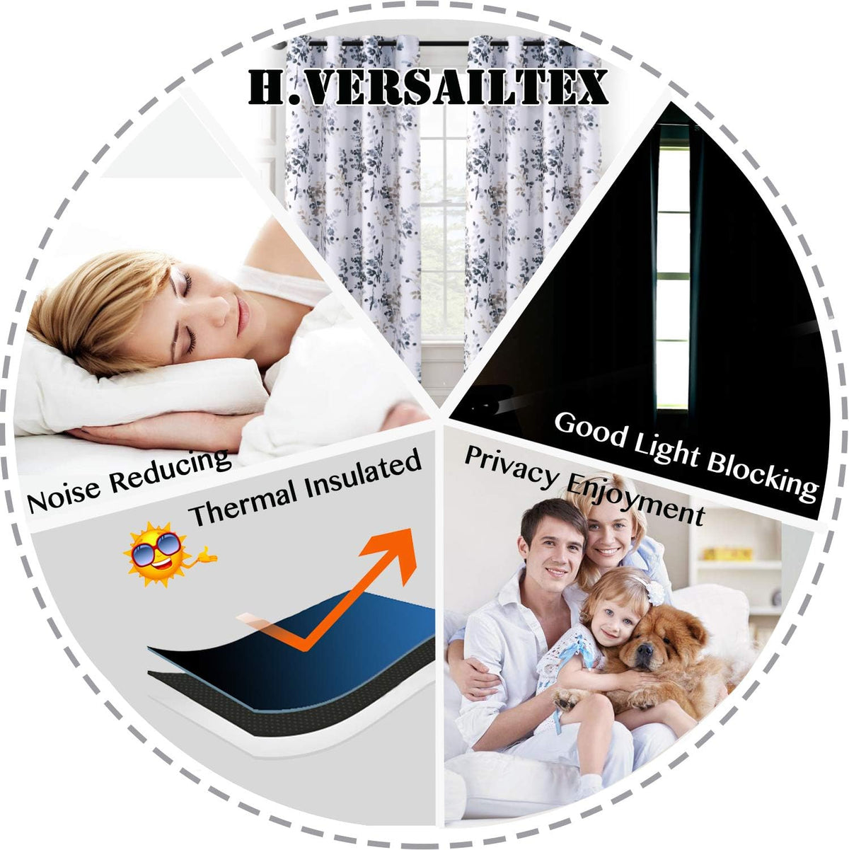 h.versailtex blackout curtains for bedroom 63 inch long on a desk or shelf