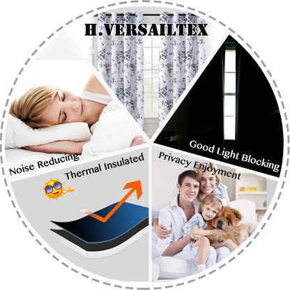 h.versailtex blackout curtains for bedroom 63 inch long on a desk or shelf
