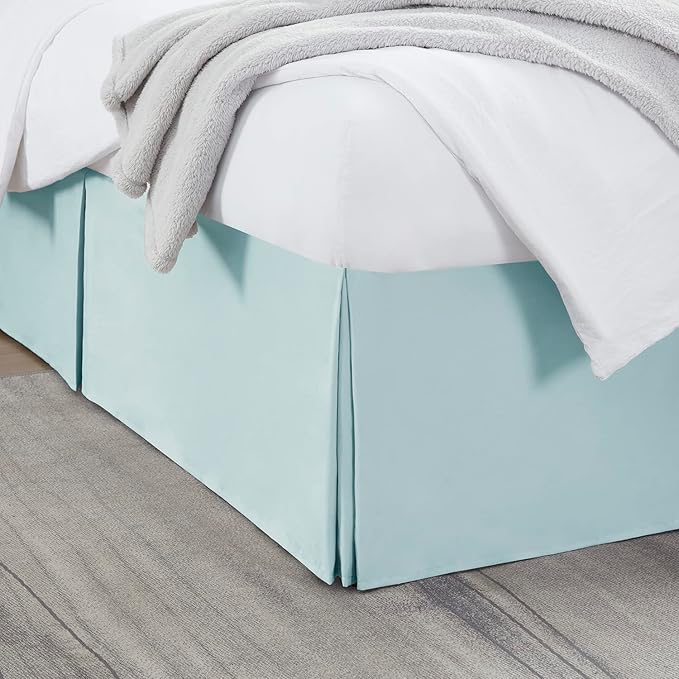 Nestl Light Baby Blue Bed Skirt King Size by Nestl