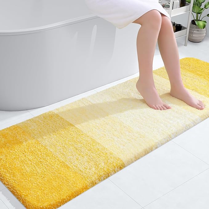OLANLY Bathroom Runner Rugs 59x20, Extra Soft Absorbent Microfiber Bath Rugs by OLANLY