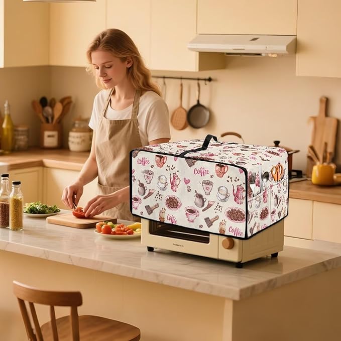 Toaster Oven Dust Cover Dustproof Stylish Convection Microwave Ovens Cover - Image 3