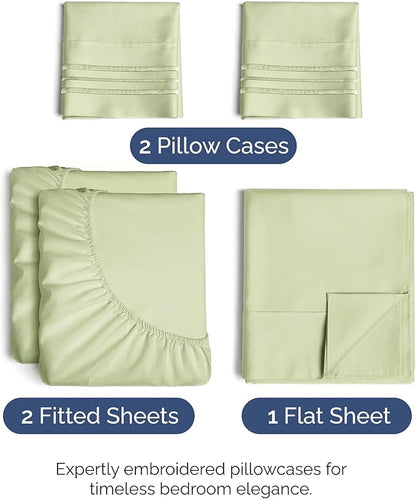 Split King Size 5 Piece Sheet Set - Image 2